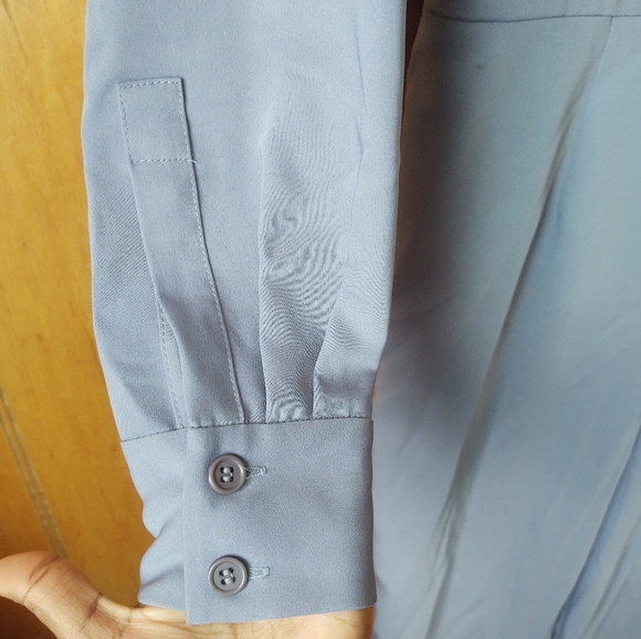 charles henry women's jumpsuit Gray V-neck | button down size XS - Picture 9 of 13